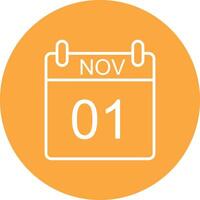 November Line Multi Circle Icon vector