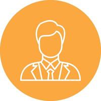 Business Man Line Multi Circle Icon vector