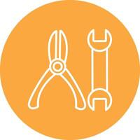 Tools Line Multi Circle Icon vector