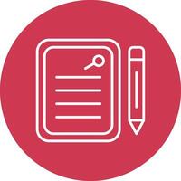 Notepad Line Multi Circle Icon vector