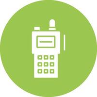 Walkie Talkie Glyph Multi Circle Icon vector