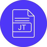 JT File Format Line Multi Circle Icon vector