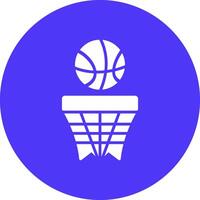 Basketball Glyph Multi Circle Icon vector