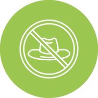 Prohibited Sign Line Multi Circle Icon vector