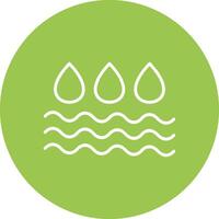 agua línea multi circulo icono vector