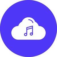 Cloud Glyph Multi Circle Icon vector