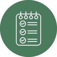 Check List Line Multi Circle Icon vector