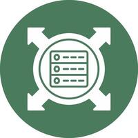 Data Driven Glyph Multi Circle Icon vector