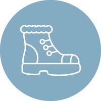 Boot Line Multi Circle Icon vector