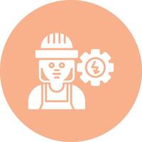 Electrical Engineer Glyph Multi Circle Icon vector