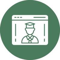 Student Glyph Multi Circle Icon vector