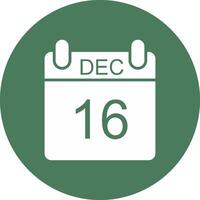 December Glyph Multi Circle Icon vector