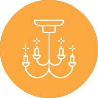 Chandelier Line Multi Circle Icon vector