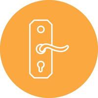 Door Handle Line Multi Circle Icon vector