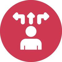 Decision Making Glyph Multi Circle Icon vector