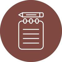 Notepad Line Multi Circle Icon vector