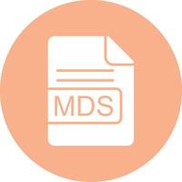 MDS File Format Glyph Multi Circle Icon vector