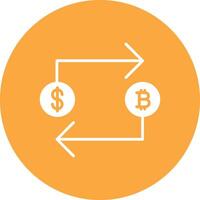 Bitcoin Exchange Glyph Multi Circle Icon vector