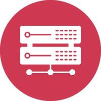 Server Glyph Multi Circle Icon vector