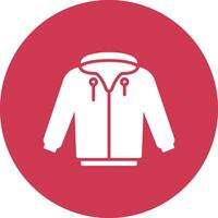 Hoodie Glyph Multi Circle Icon vector