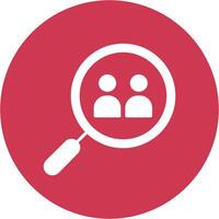 Search Team Glyph Multi Circle Icon vector