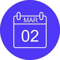 March Line Multi Circle Icon vector