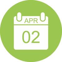 April Glyph Multi Circle Icon vector