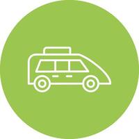 Family Car Line Multi Circle Icon vector