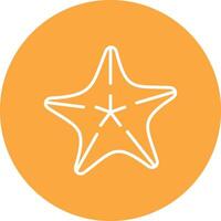 Starfish Line Multi Circle Icon vector
