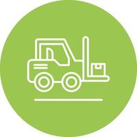 Forklift Line Multi Circle Icon vector