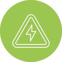 Electrical Danger Sign Line Multi Circle Icon vector