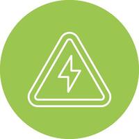 Electrical Danger Sign Line Multi Circle Icon vector