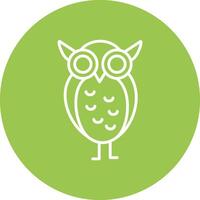 Owl Line Multi Circle Icon vector