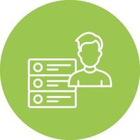 User Data Line Multi Circle Icon vector