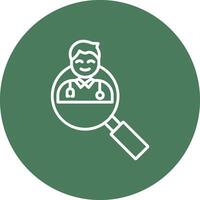 Doctor Serach Line Multi Circle Icon vector