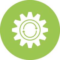 Repeat Glyph Multi Circle Icon vector