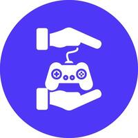 Teamwork Glyph Multi Circle Icon vector