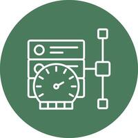 Performance Line Multi Circle Icon vector