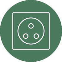 Wall Plug Line Multi Circle Icon vector