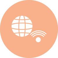 Internet Connection Glyph Multi Circle Icon vector