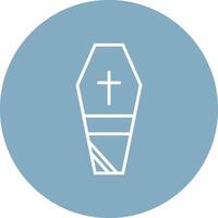 Coffin Line Multi Circle Icon vector