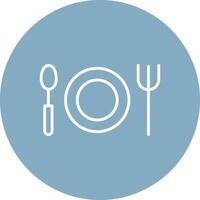 Plates Line Multi Circle Icon vector