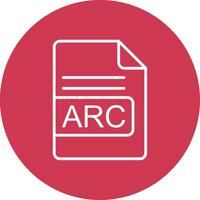 ARC File Format Line Multi Circle Icon vector