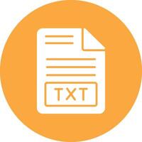 Text File Glyph Multi Circle Icon vector