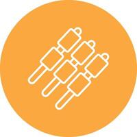 Marshmallows Line Multi Circle Icon vector