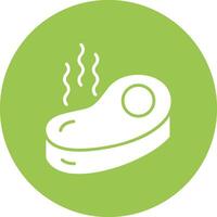 Steak Glyph Multi Circle Icon vector