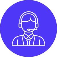 Customer Service Line Multi Circle Icon vector
