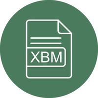 xbm archivo formato línea multi circulo icono vector