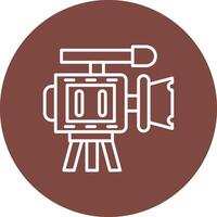 camera Line Multi Circle Icon vector