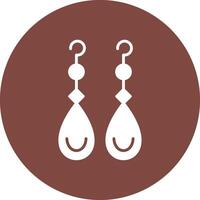 Earrings Glyph Multi Circle Icon vector